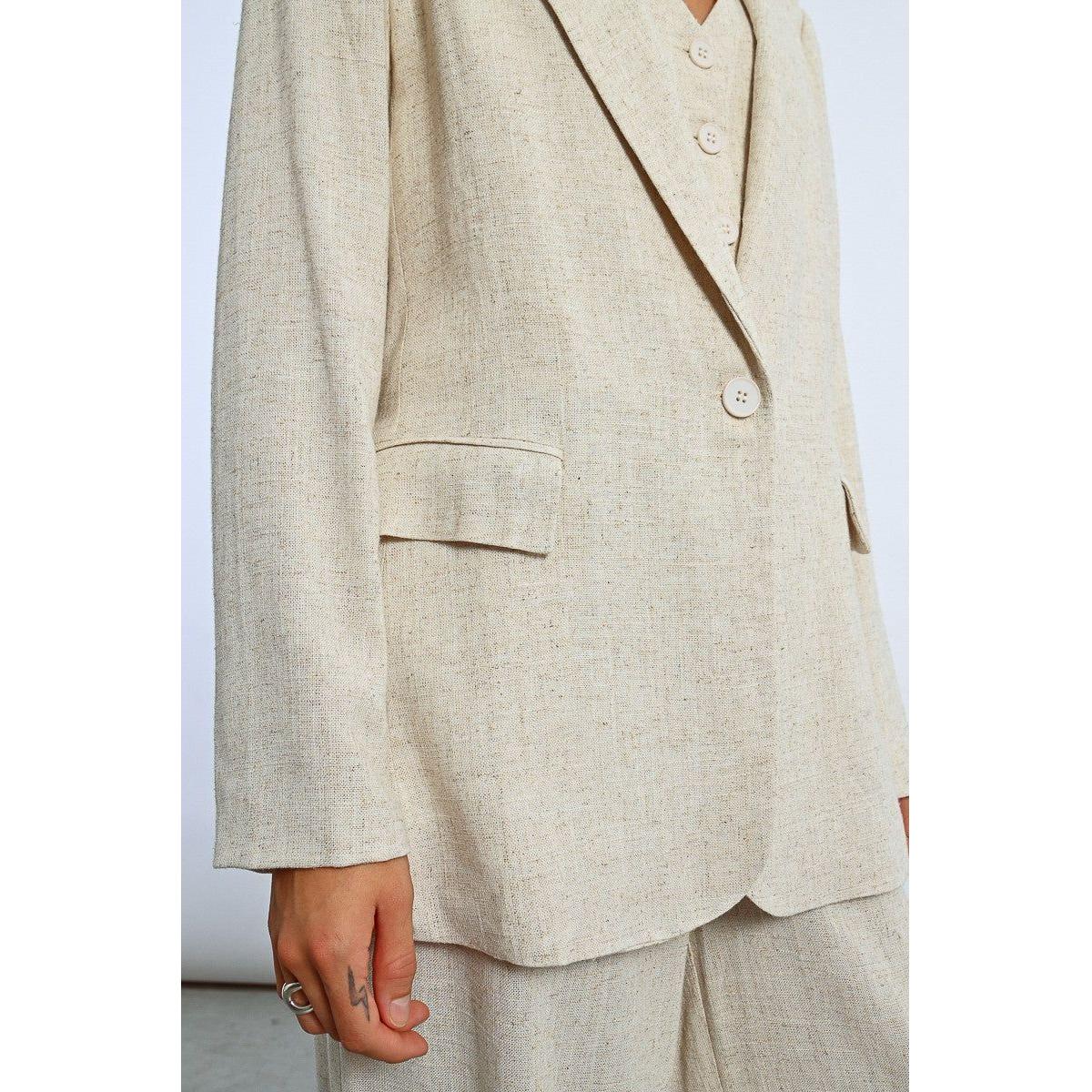 Linen Inspired Blazer
