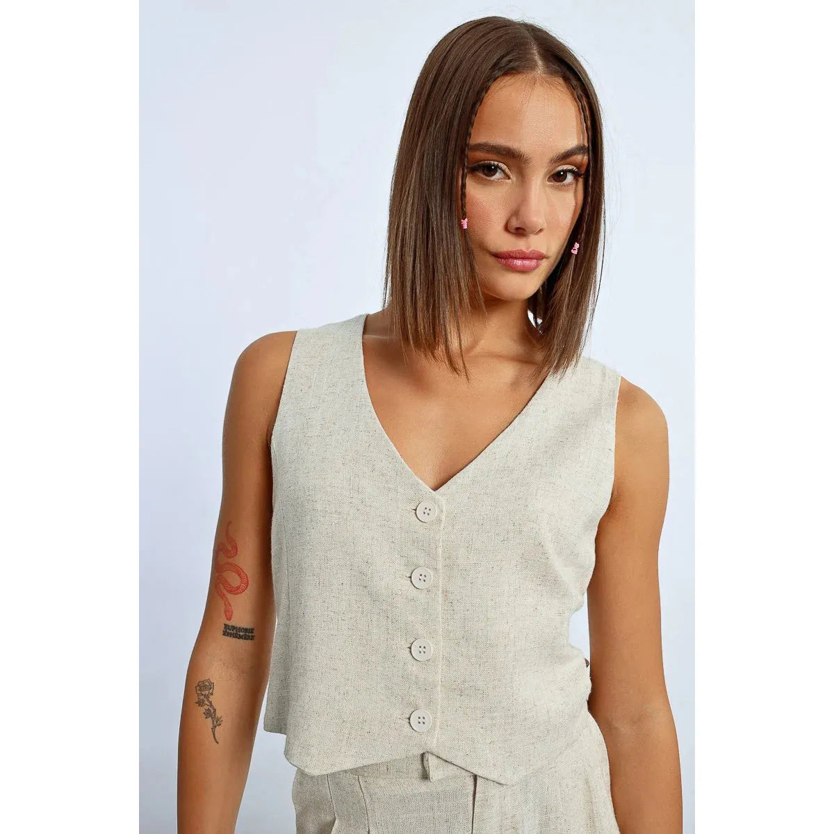Linen-Inspired Bolero