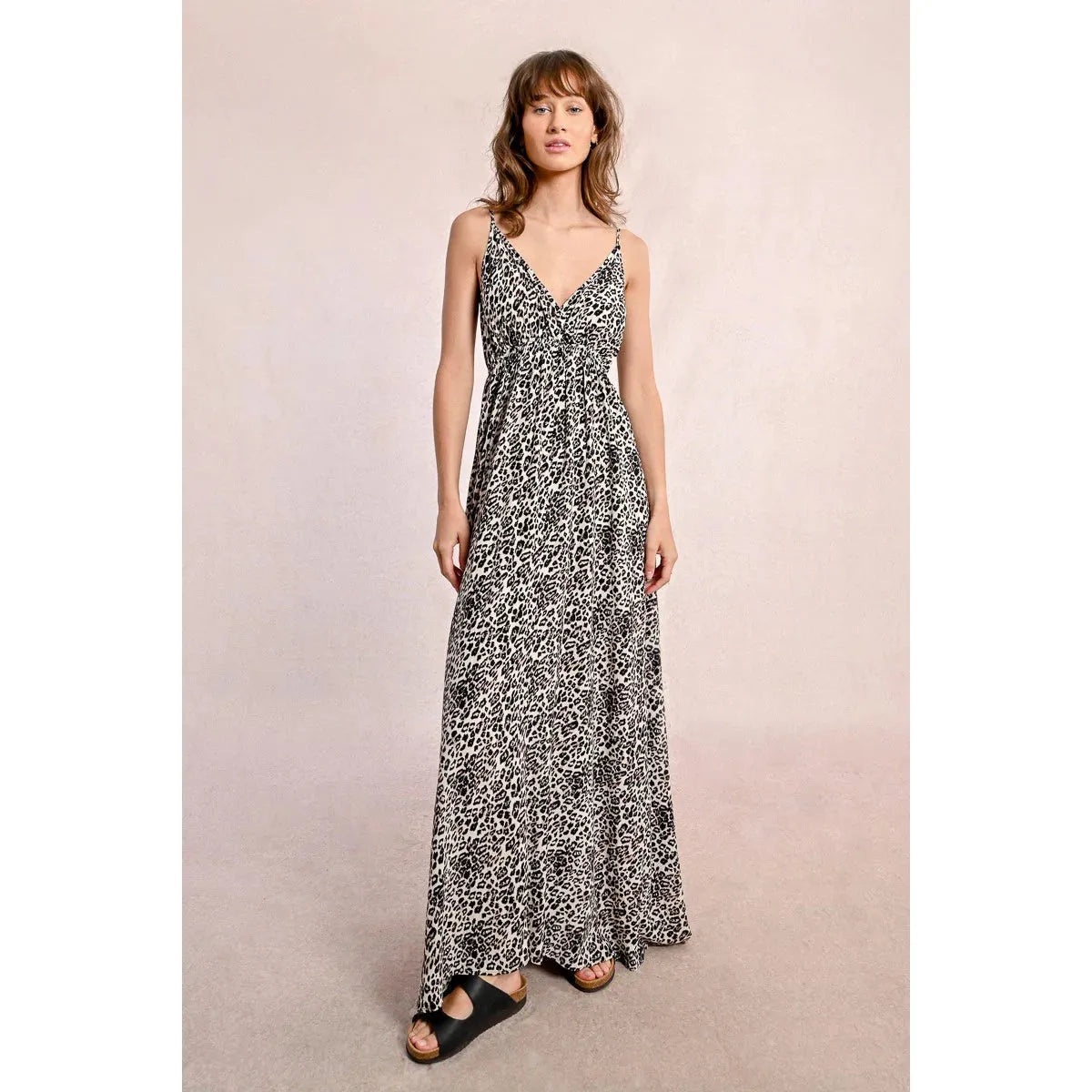 LONG LEOPARD PRINT DRESS