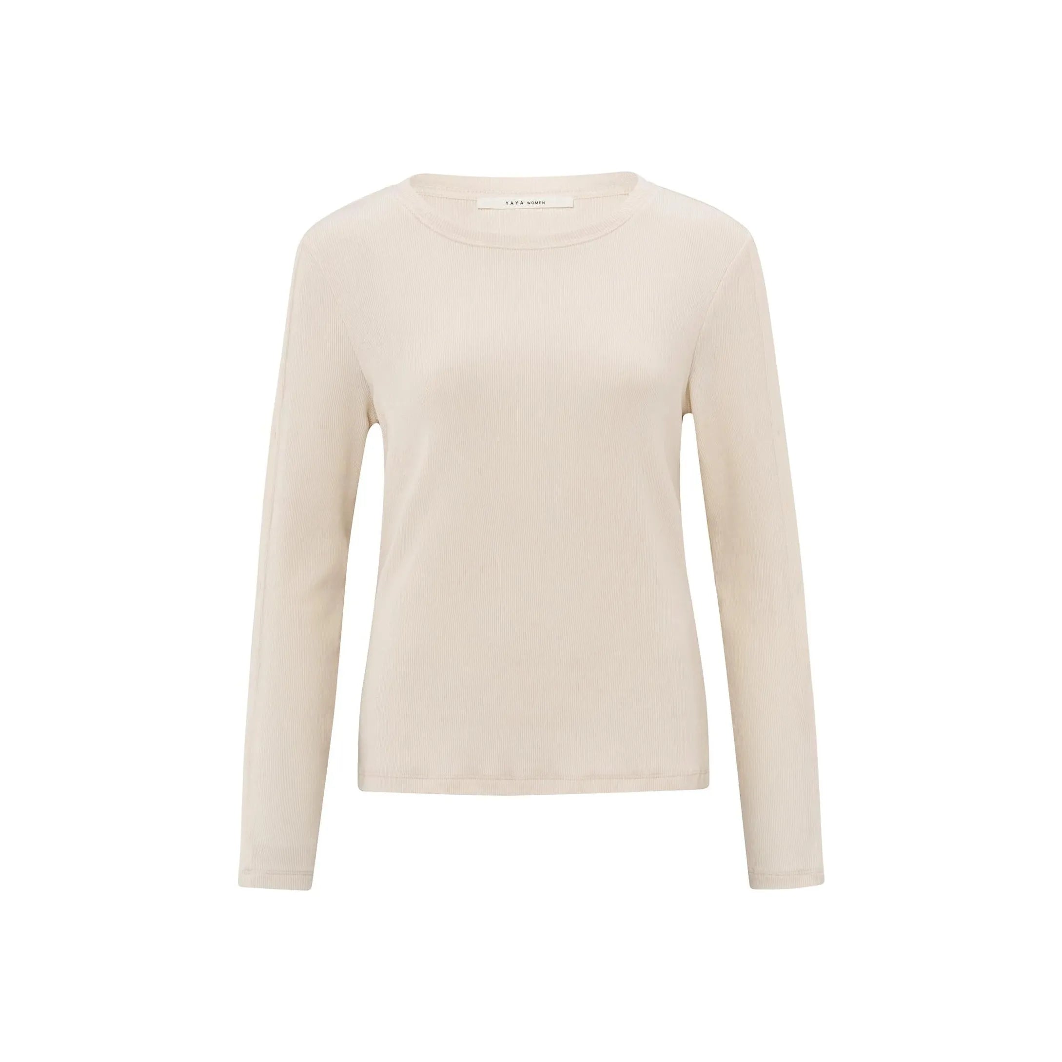 Elise Ribbed Button-Sleeve Top