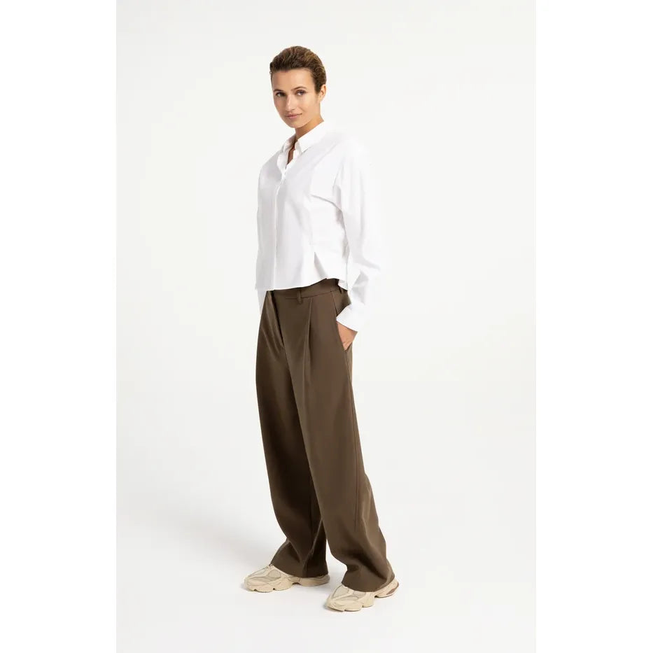 Poplin Blouse w/ Adjustable Waist