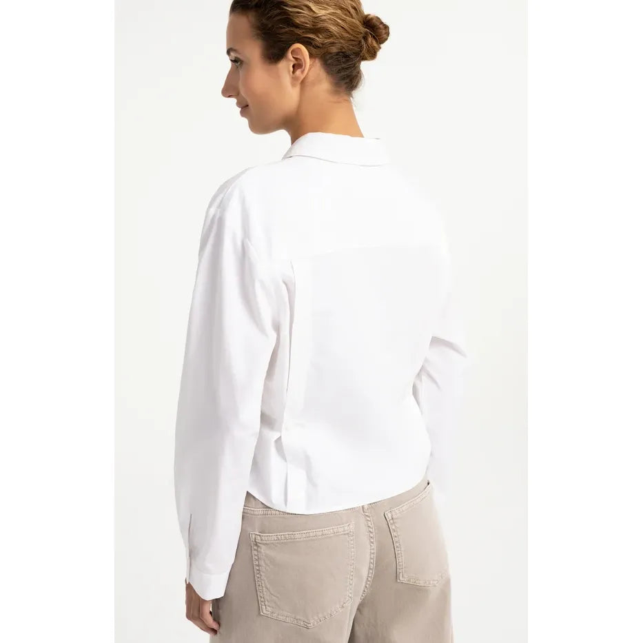Poplin Blouse w/ Adjustable Waist