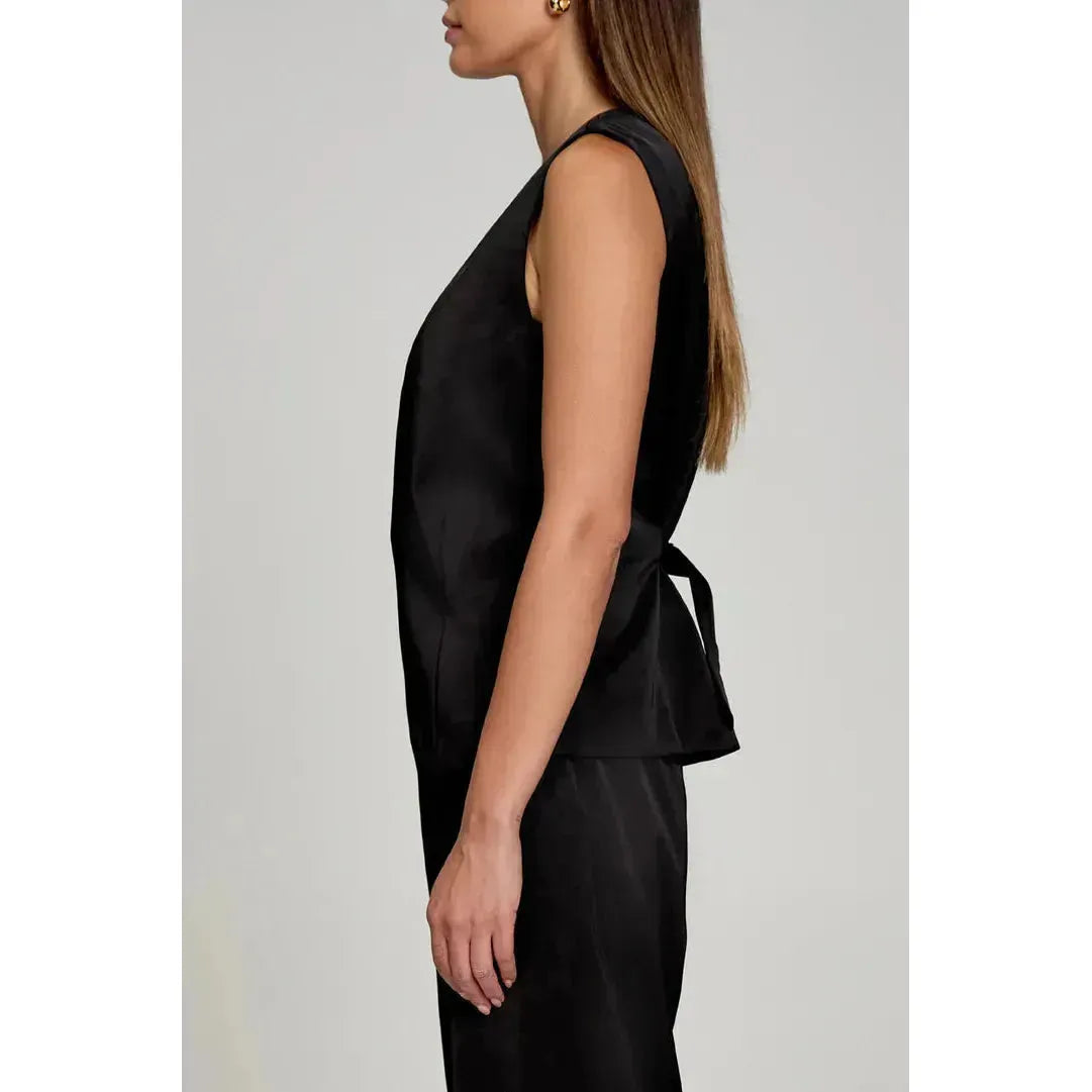 Suit Me Up Satin Vest