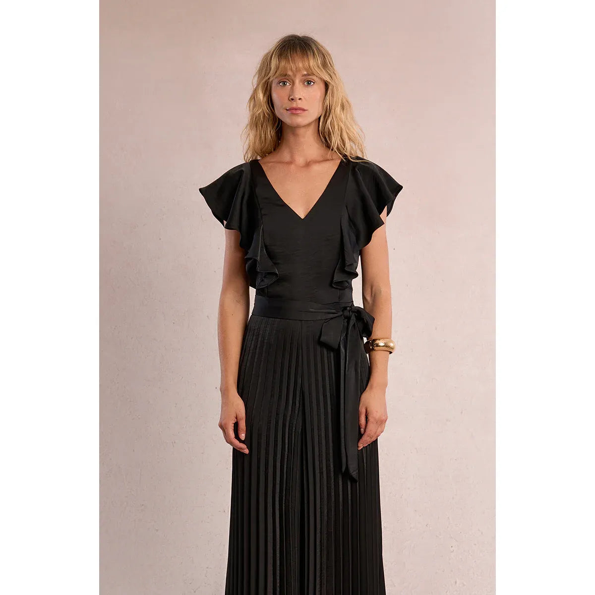 Midnight Muse Pleated Jumpsuit