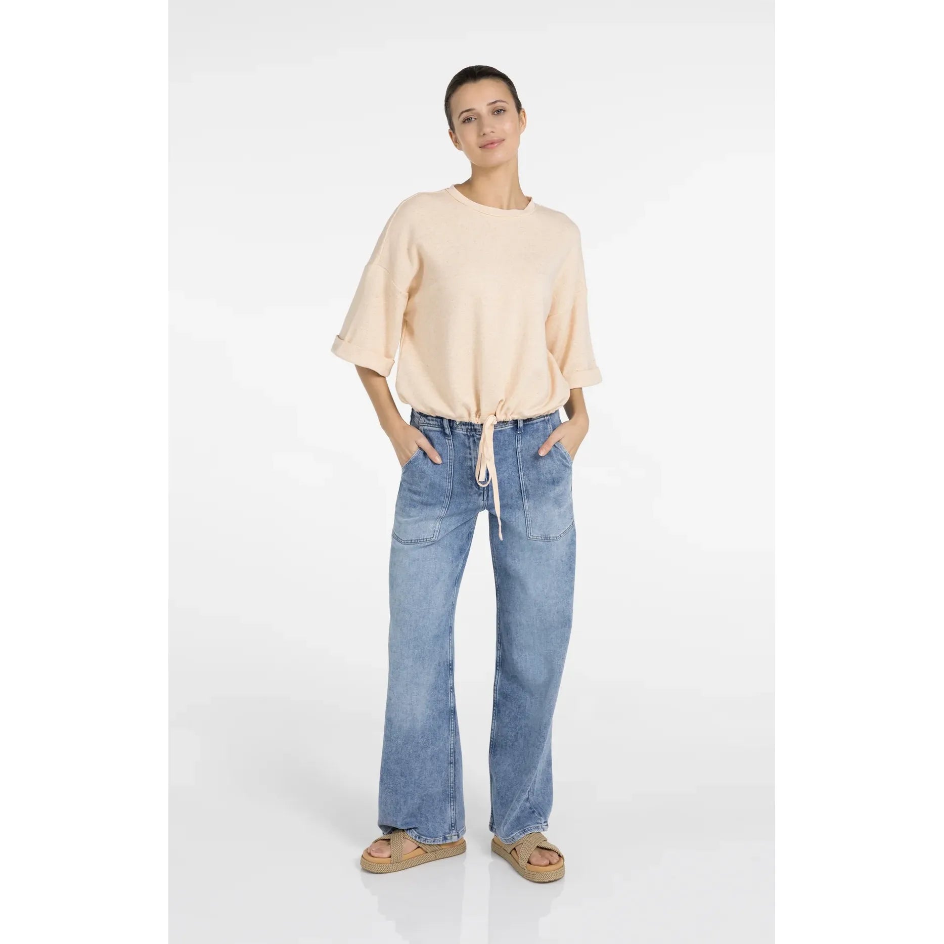Loose Fit Worker Straight Denim Jeans