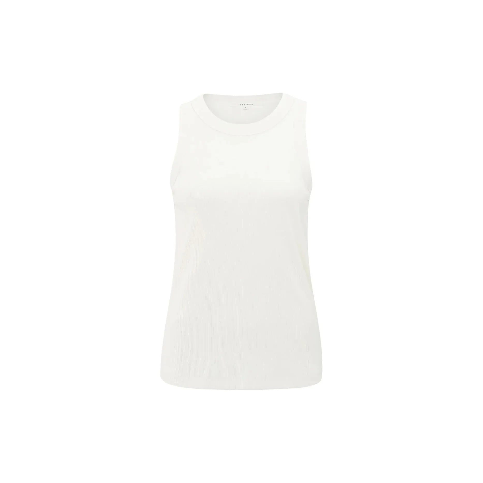 Ribbed singlet with round neckline