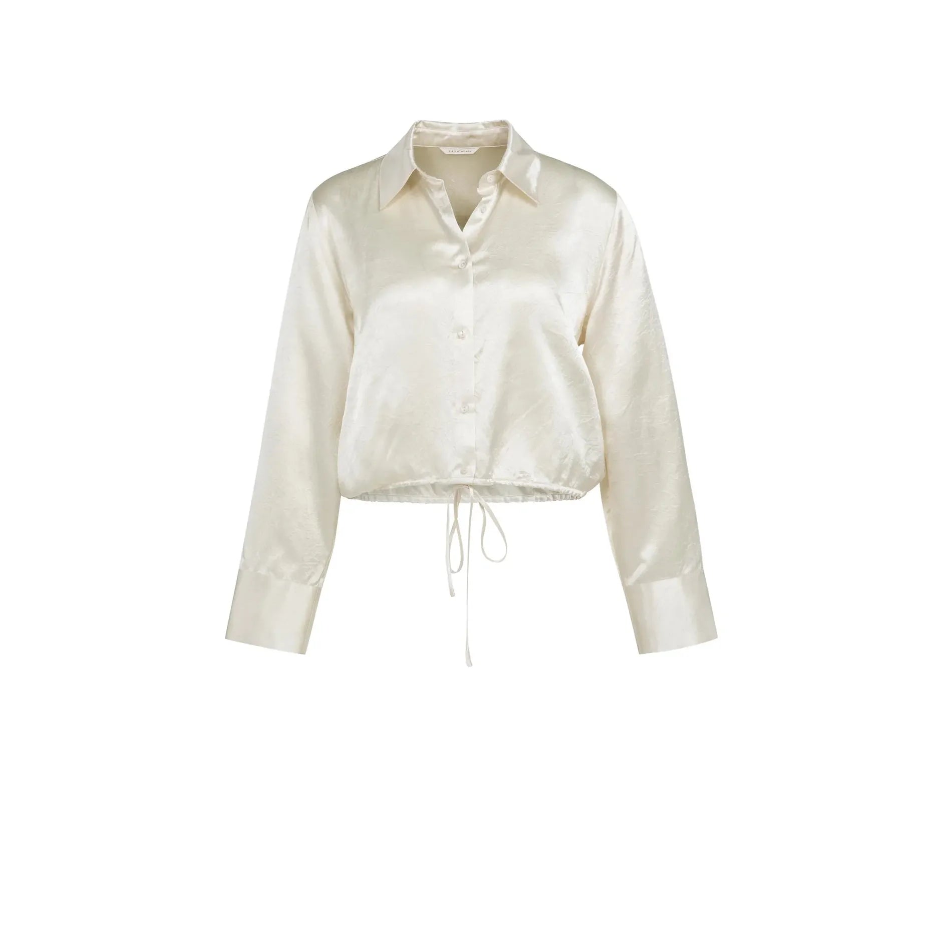 Satin Blouse with Drawstring Hem