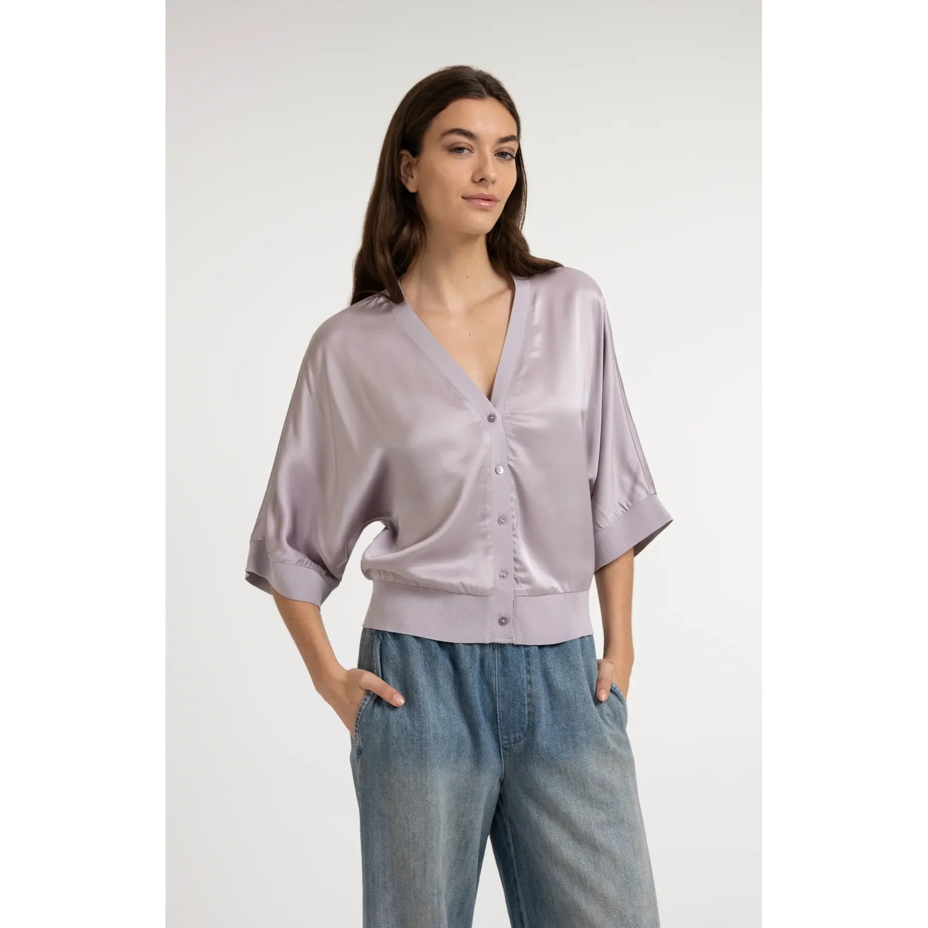 Iris Satin Cardigan