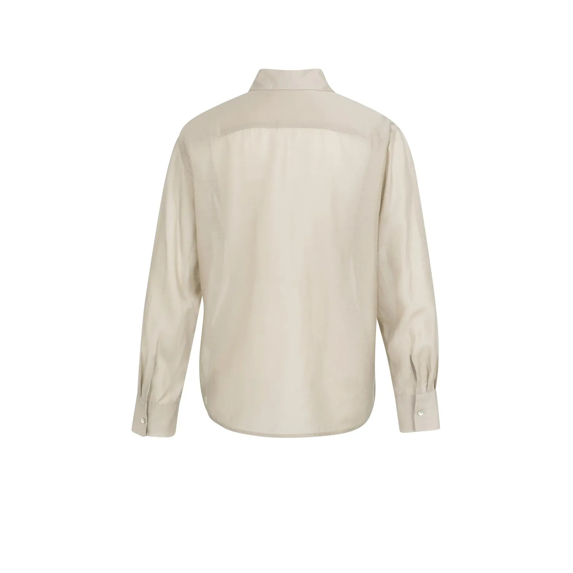 Sheer blouse with Chest Pockets