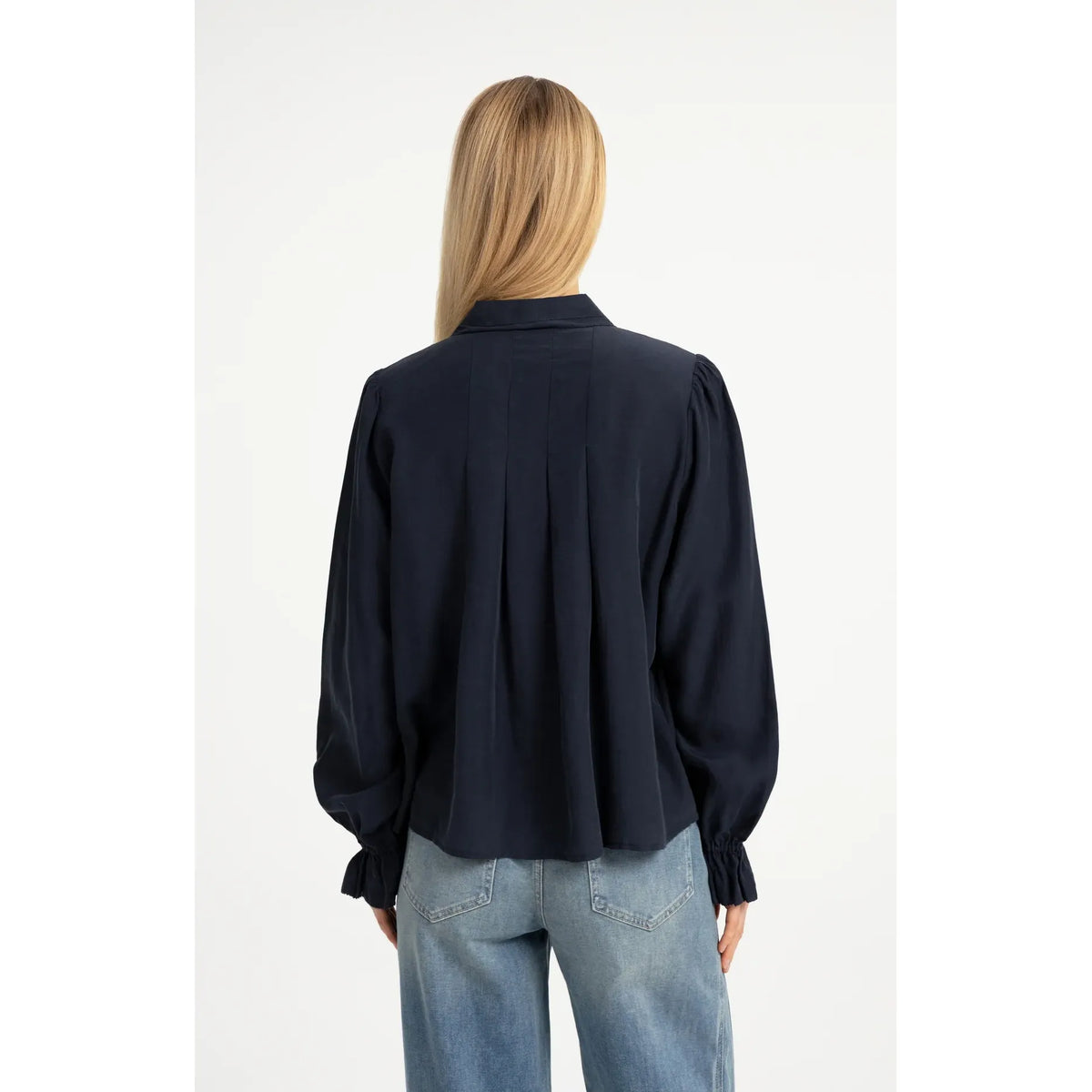 Sheer Pleated Blouse