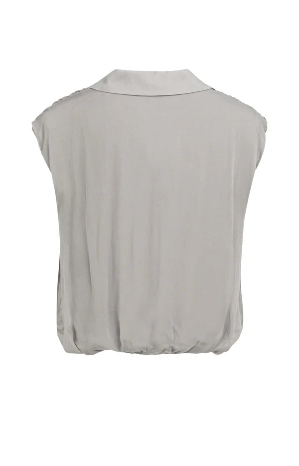 Storm Cloud Wrap Blouse