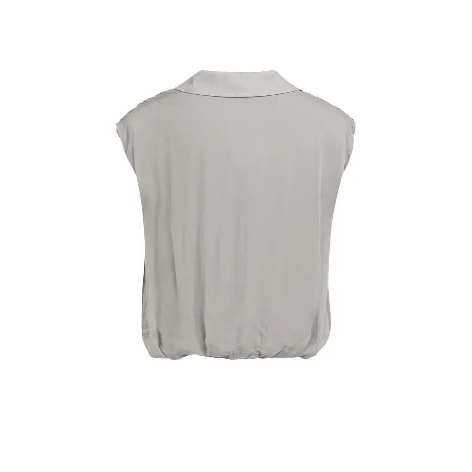 Storm Cloud Wrap Blouse