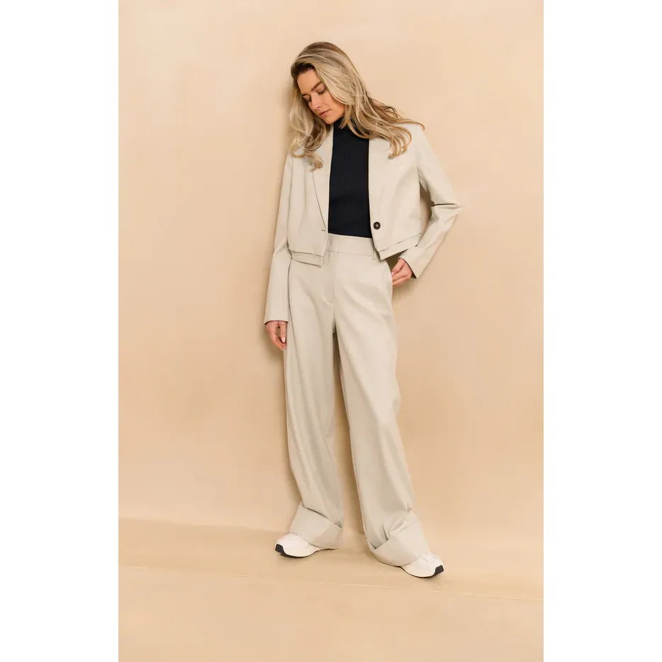 Soft structured Trousers with Big Turn-Ups