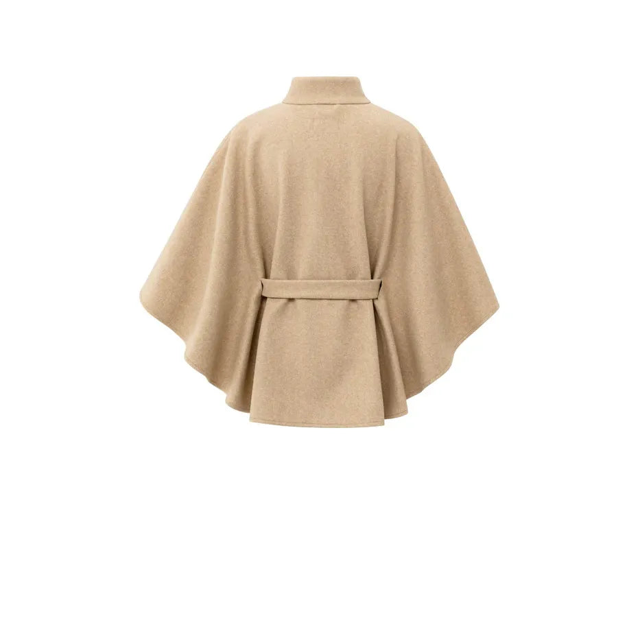 Soft Woven Belted Poncho