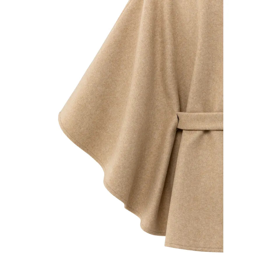 Soft Woven Belted Poncho