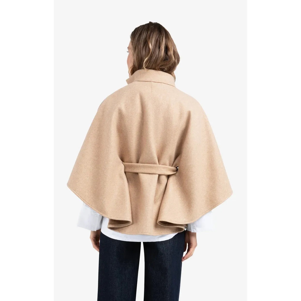 Soft Woven Belted Poncho
