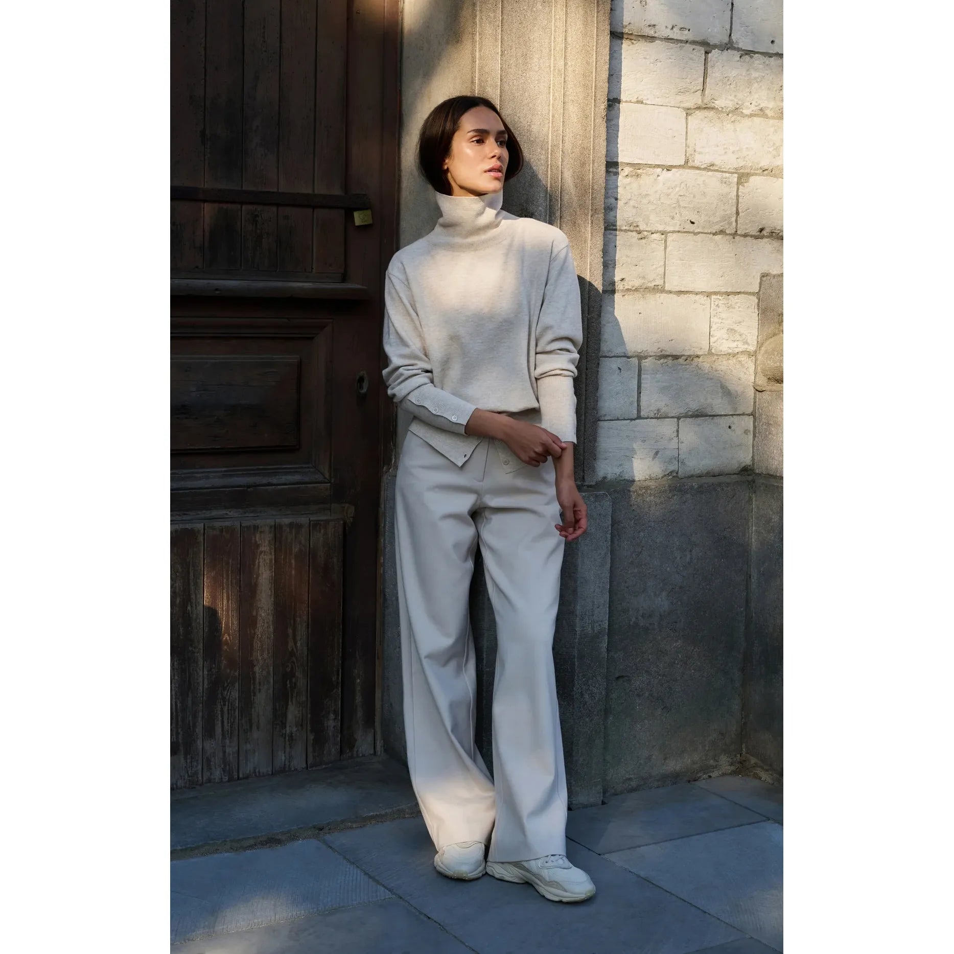 Soft Woven Wide Leg Trousers