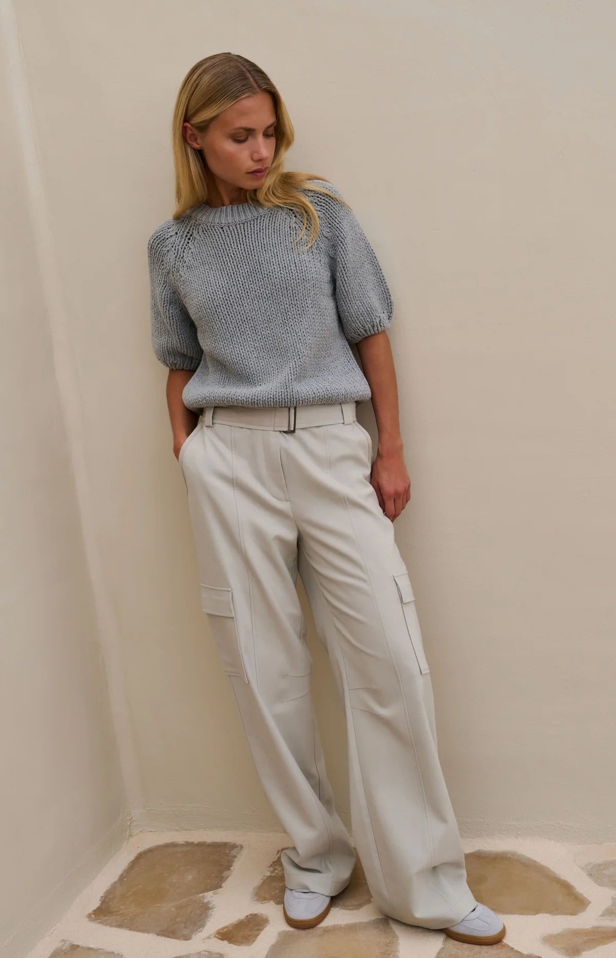 Cargo Woven Wide Leg Trousers