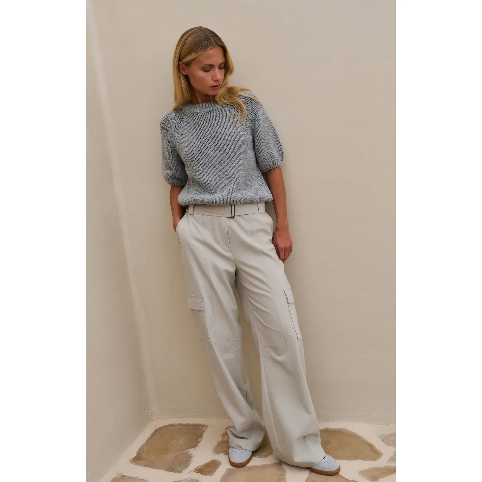 Cargo Woven Wide Leg Trousers