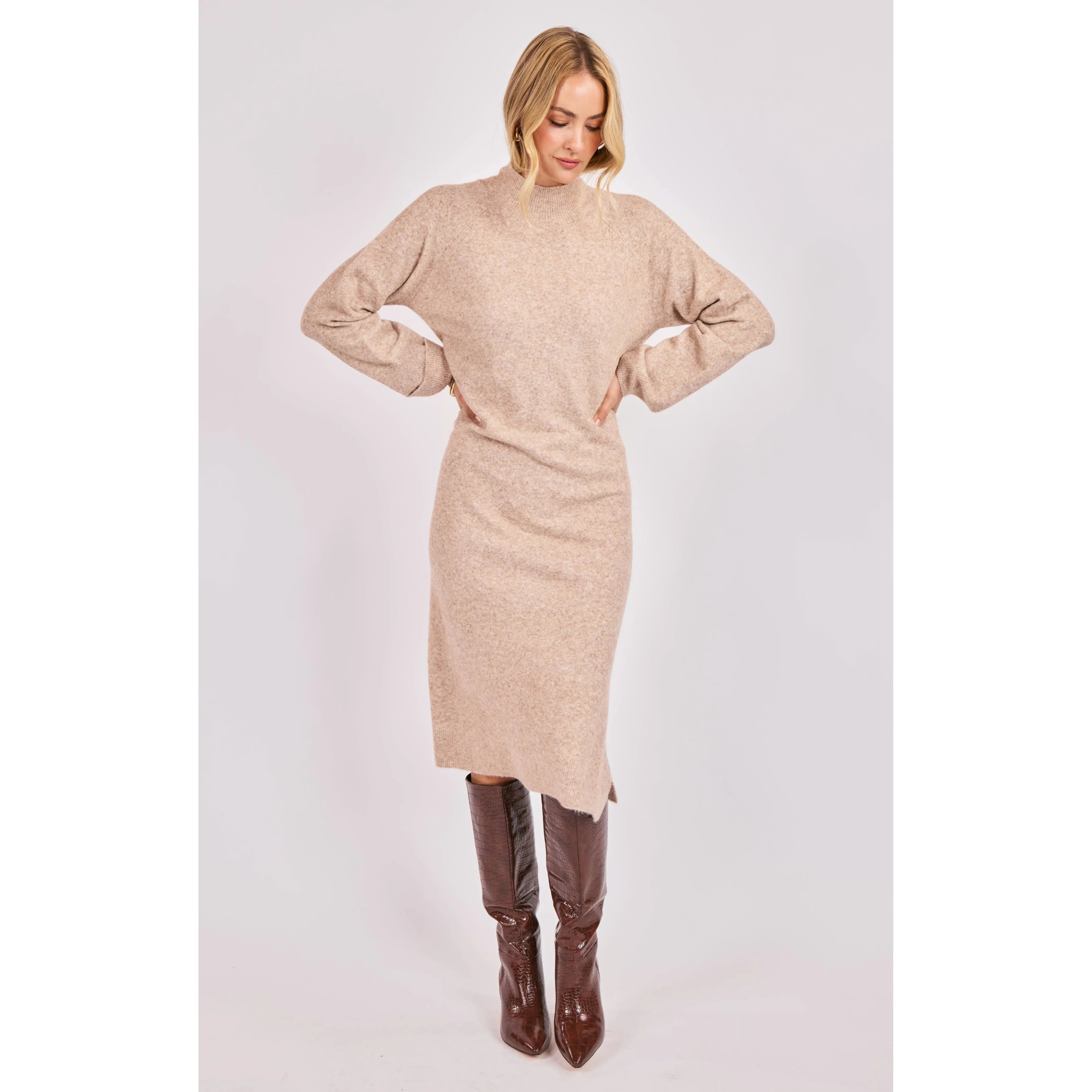 Hadley Turtleneck Knit Midi Dress