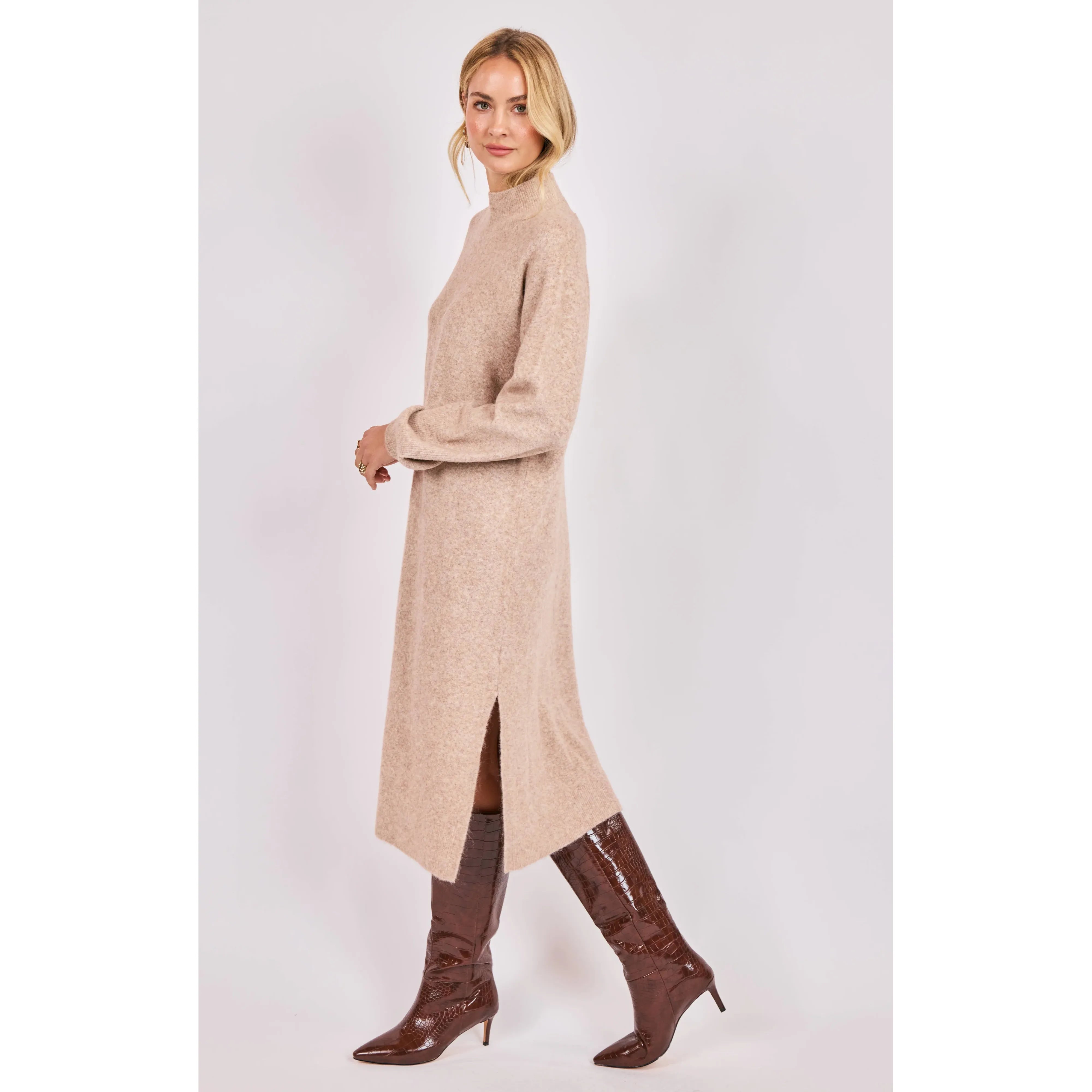 Hadley Turtleneck Knit Midi Dress