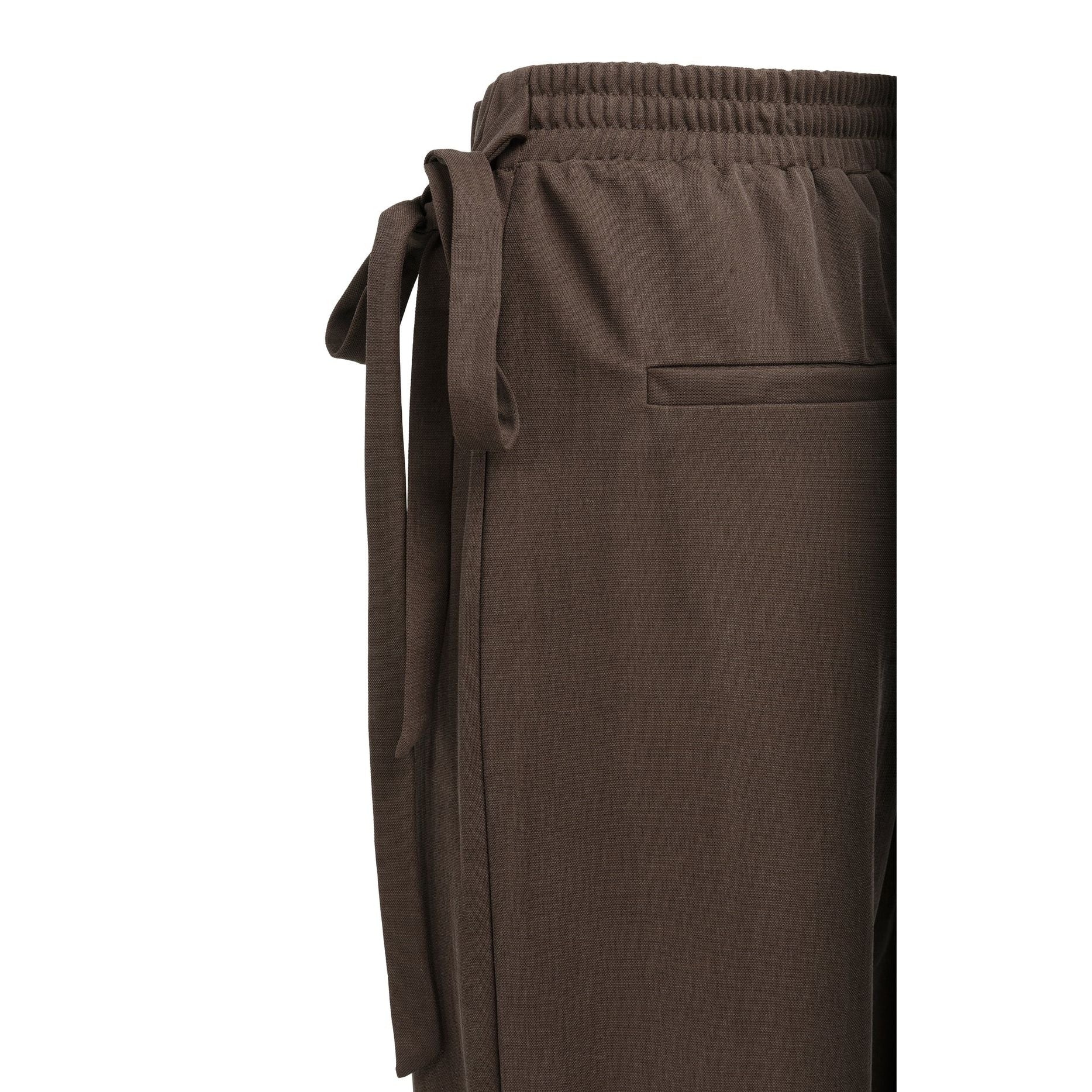 Aubergine Wrap Wide-Leg Trousers