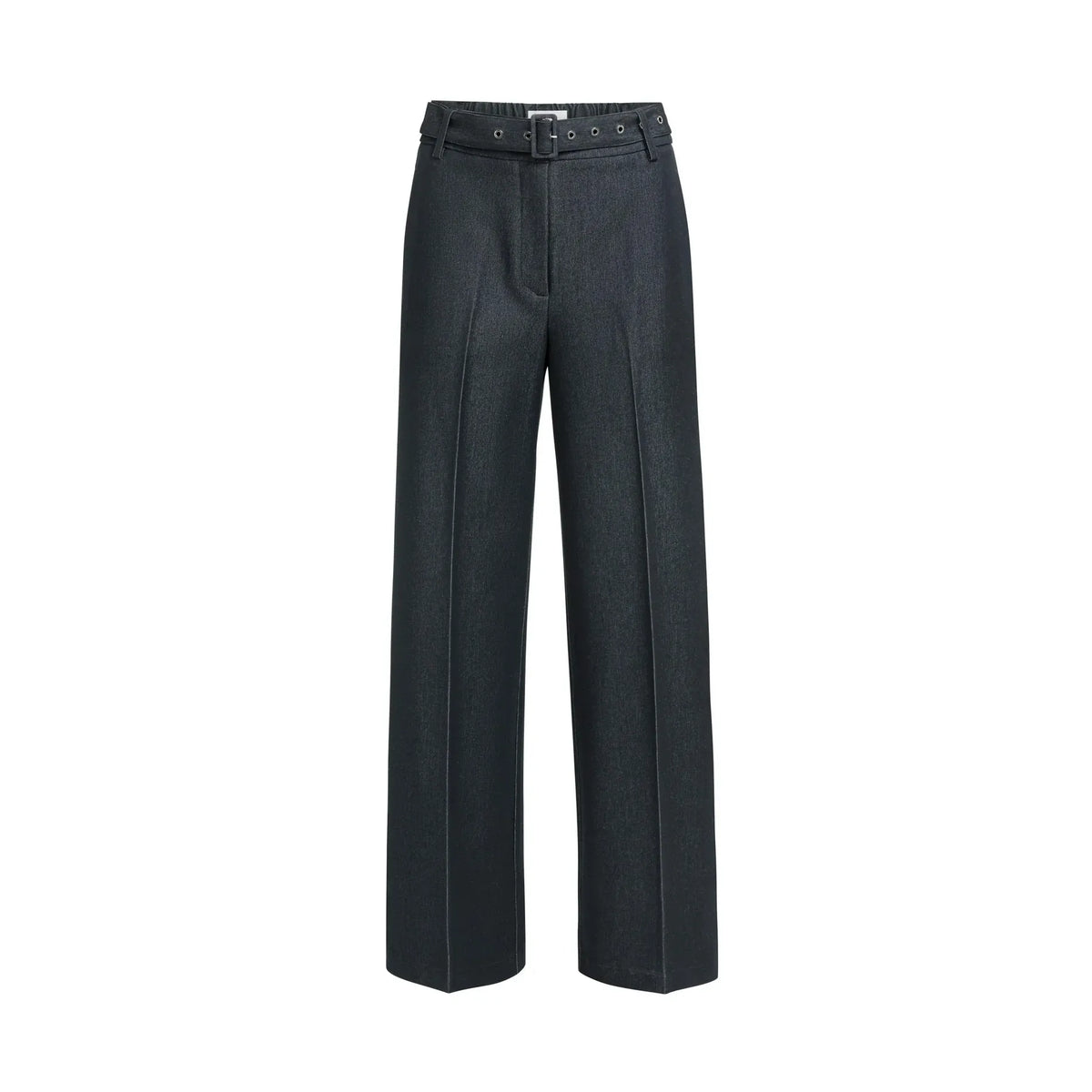 Woven Wide Leg Trousers w/ Belt
