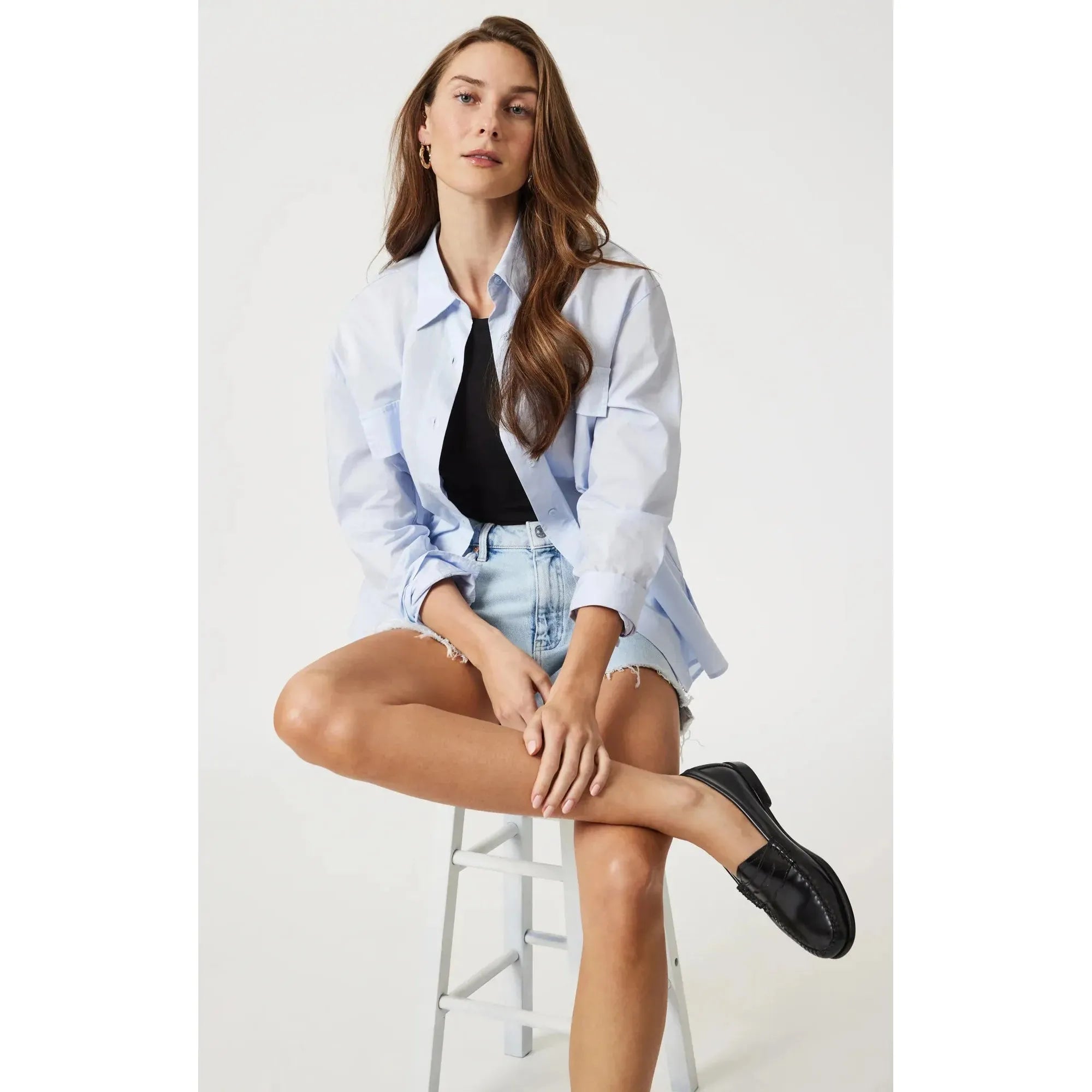 Heidi Straight Leg Shorts | High Rise