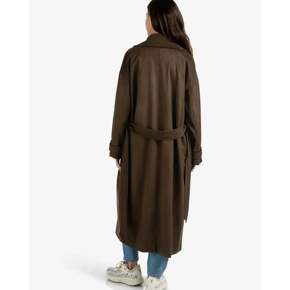 Long Oversized Suedine Jacket