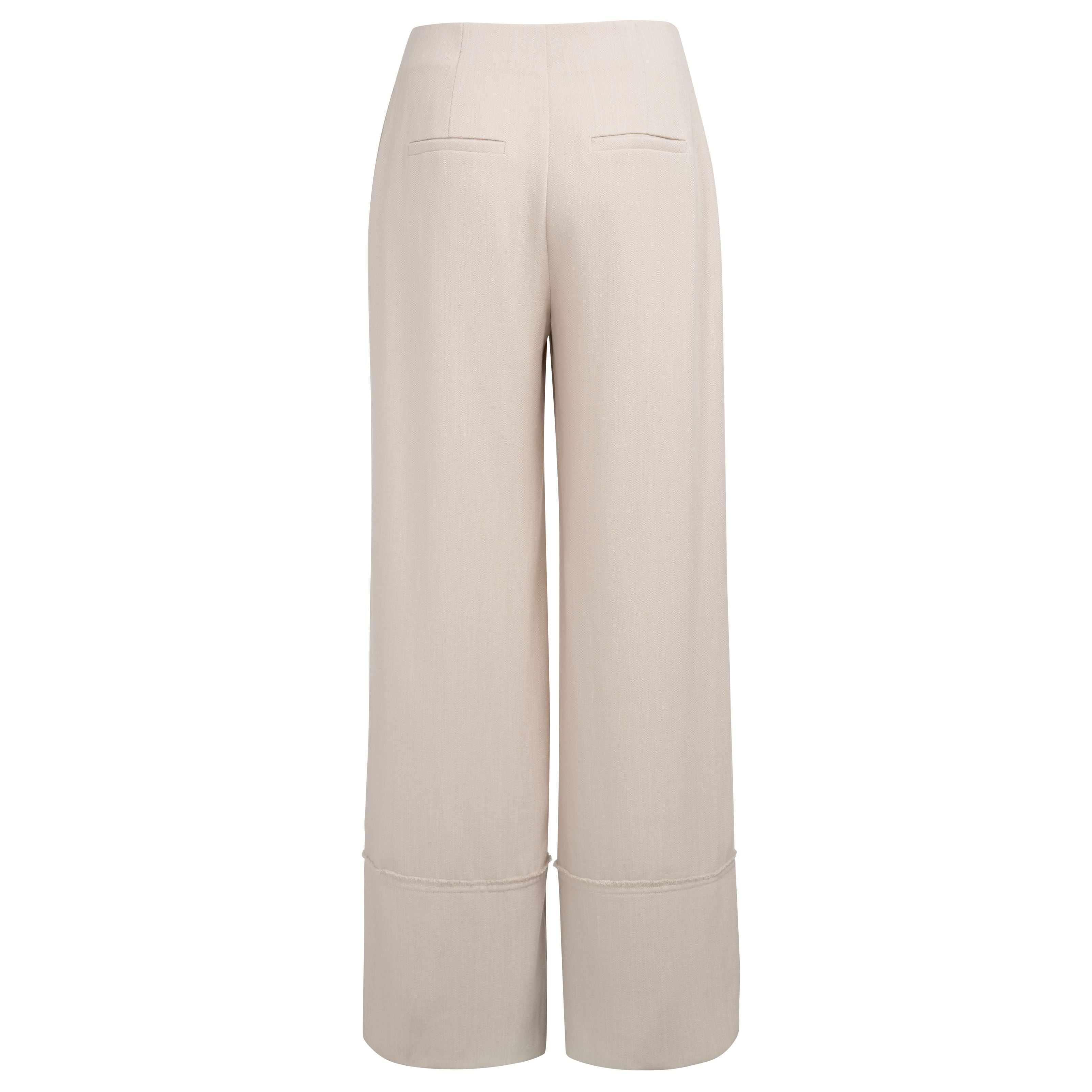 Fringe Linen Blend Trouser