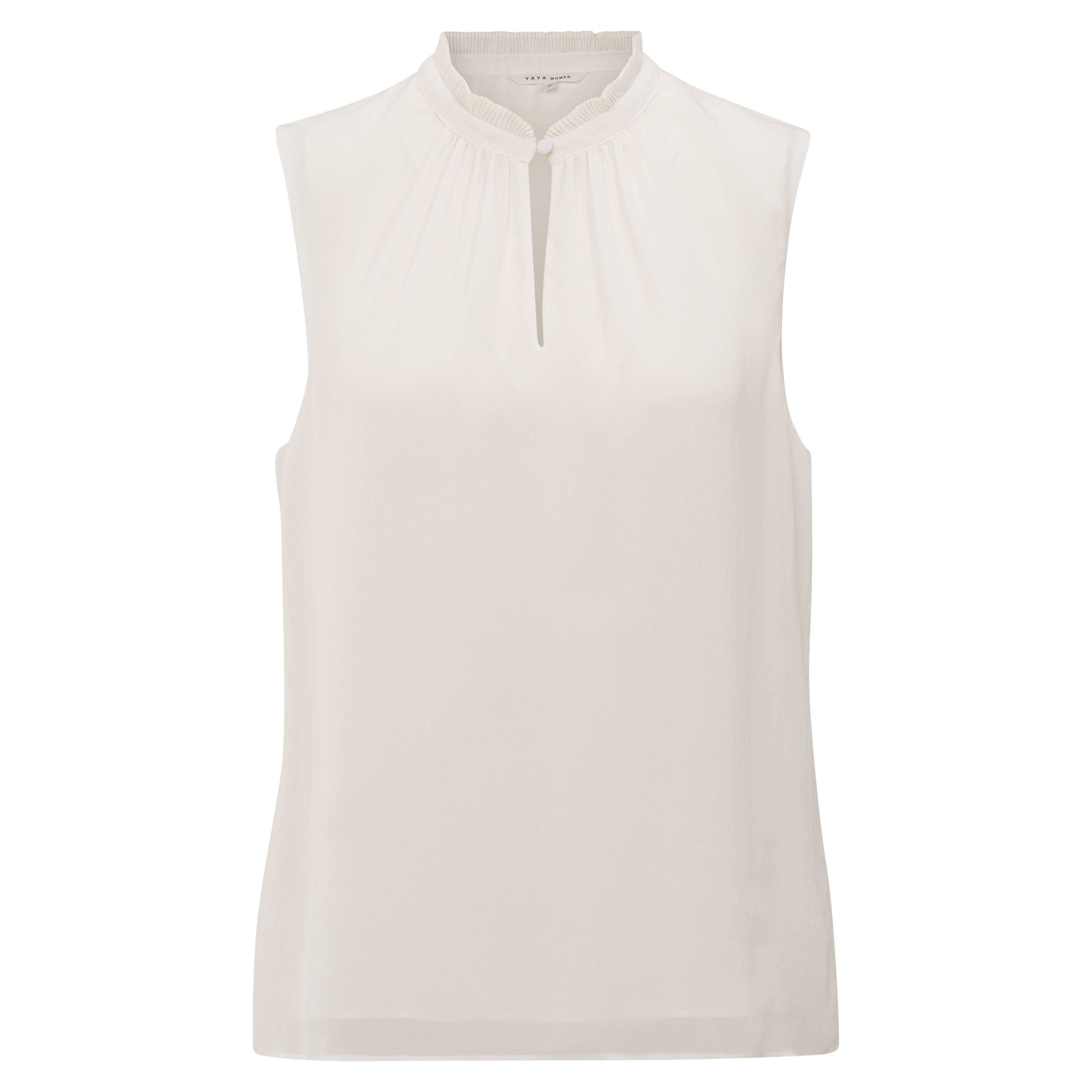 Ruffled Collar Sleeveless Top