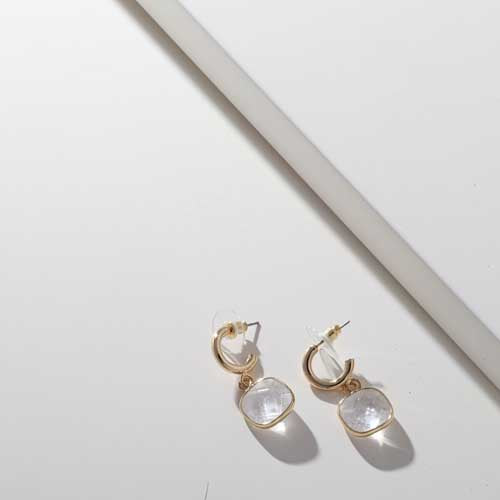Merx 03-14375-1 Gold Semi-Precious Earrings