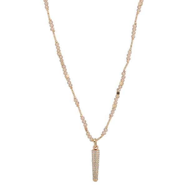 Merx 06-02515-1 Gold Crystal Necklace