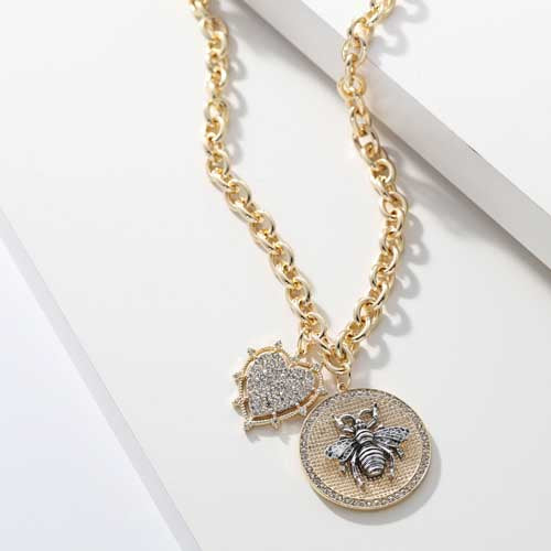 Merx 06-5841-3 Long Gold Bee Necklace