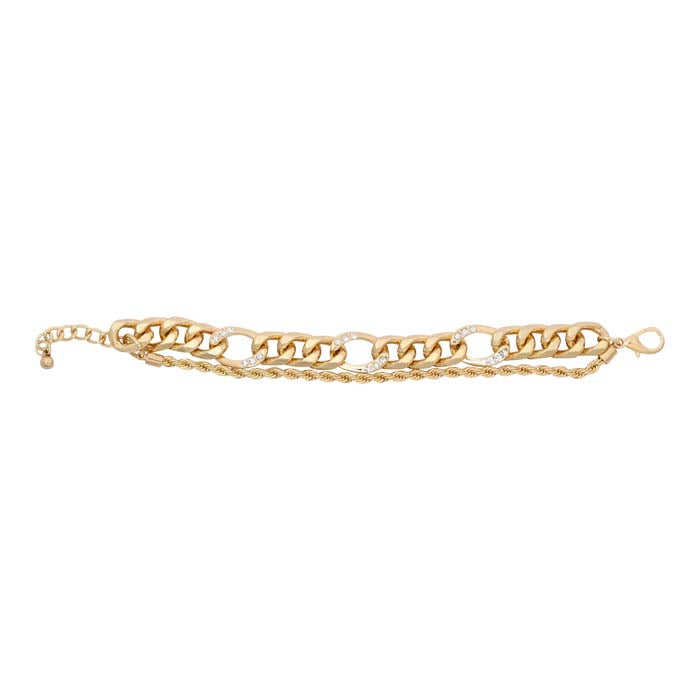 Merx 07-14299-1 Chain Bracelet Shiny Gold CRY