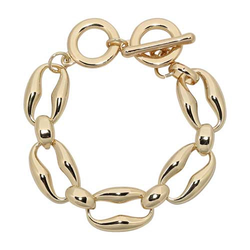 Merx 07-14455-1 Gold Chain Link Bracelet