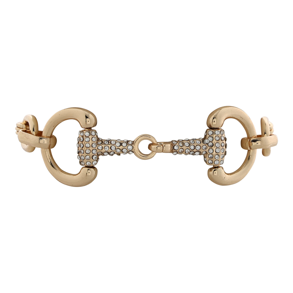 Merx 07-14470-1 Toggle Gold Crystal Bracelet