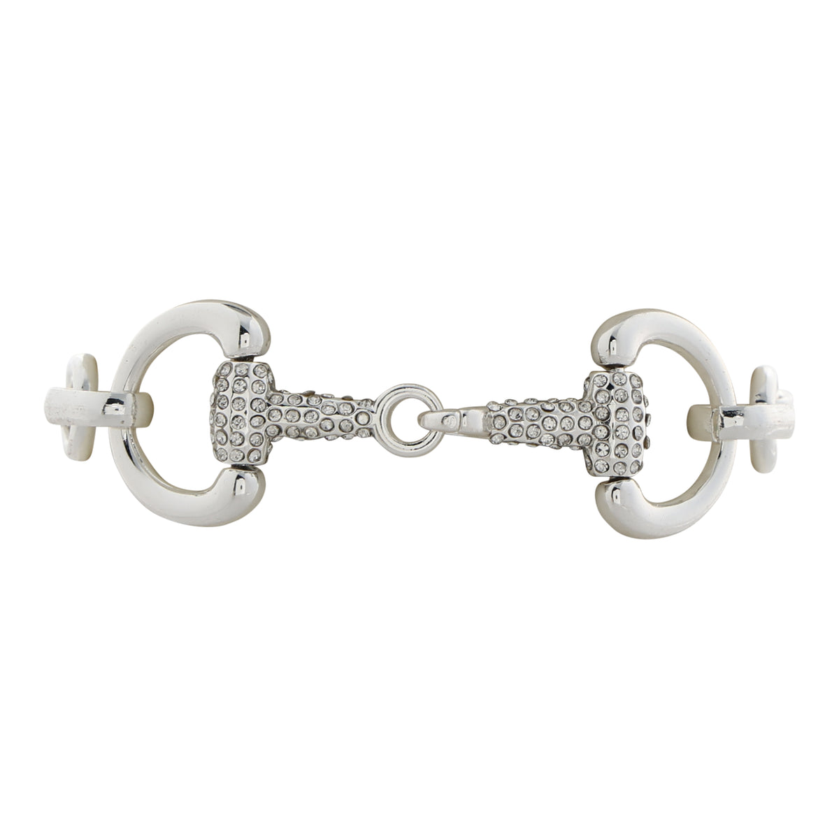 Merx 07-14470 Toggle Silver Crystal Bracelet