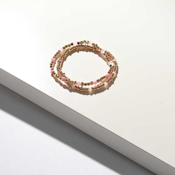 Rose Quartz Bracelet Stack