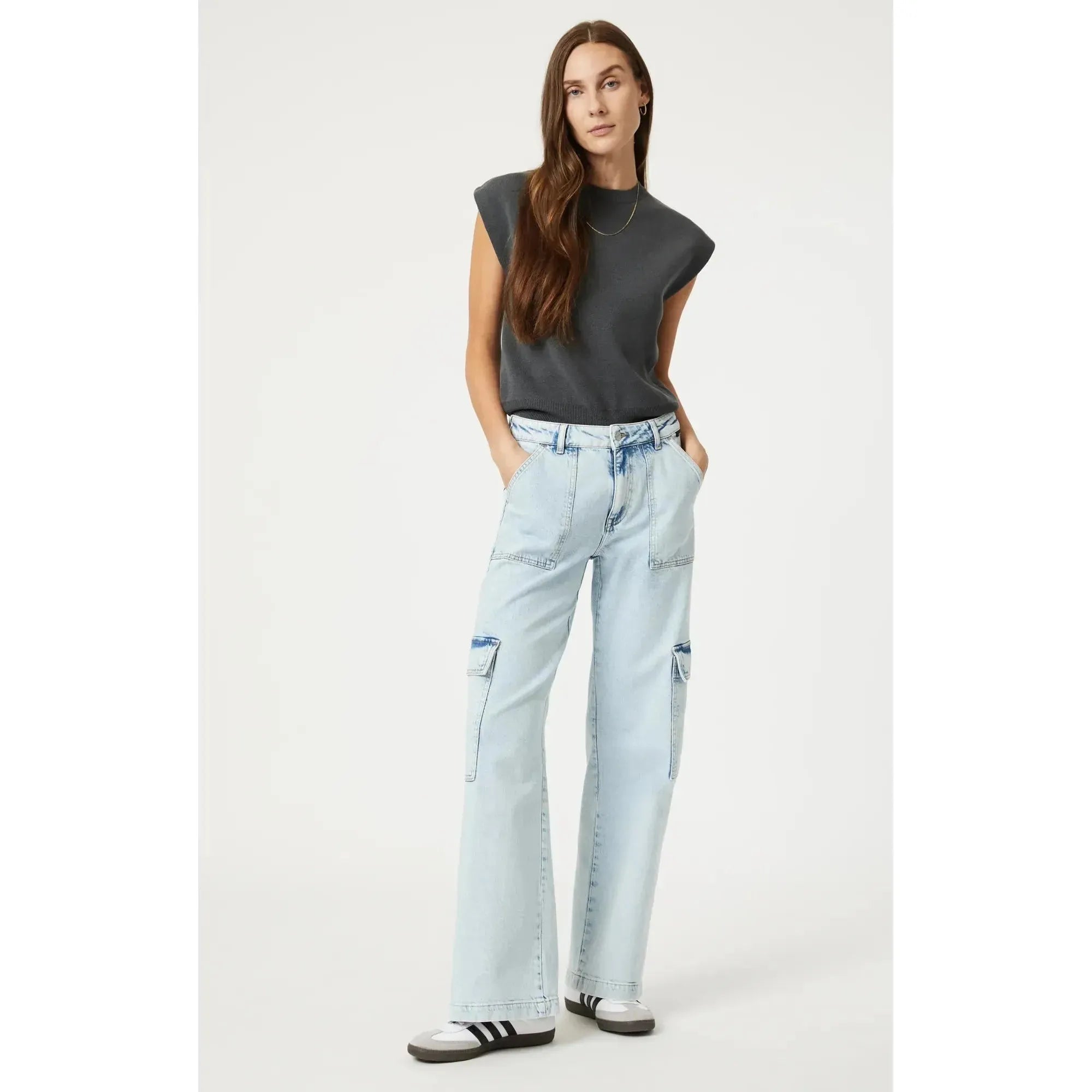 Alva Straight Leg Cargo Pants | High Rise