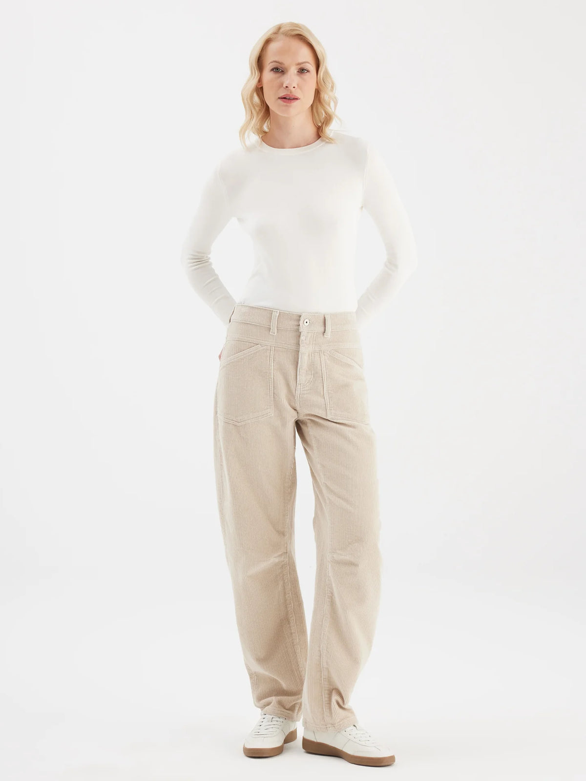 Selena Drop Crotch Patch Pocket Cords
