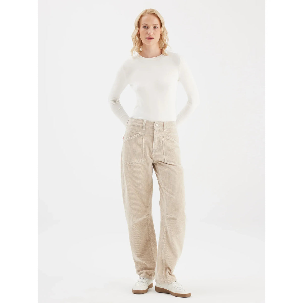 Selena Drop Crotch Patch Pocket Cords