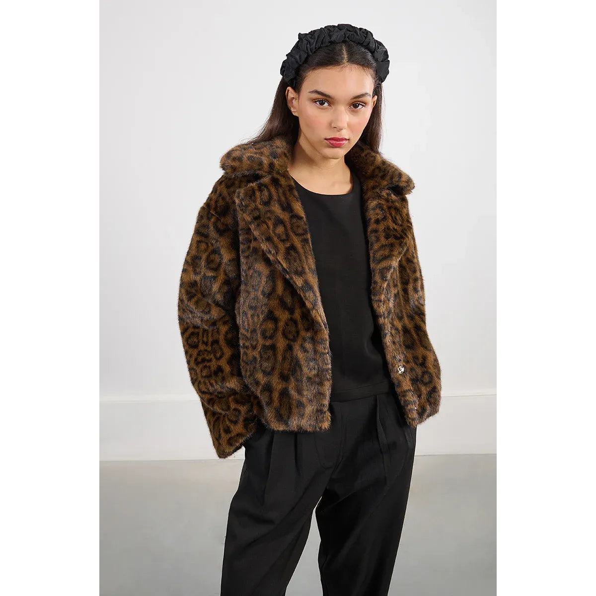 Leopard Faux Fur Jacket