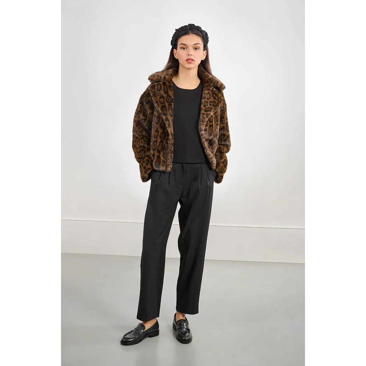 Leopard Faux Fur Jacket