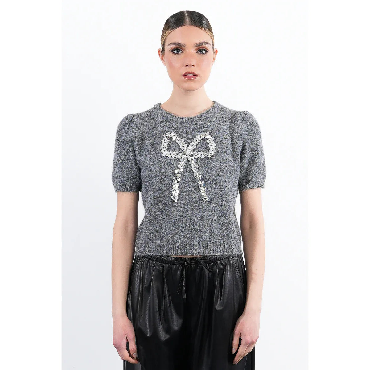 Celeste Sequin Bow Sweater