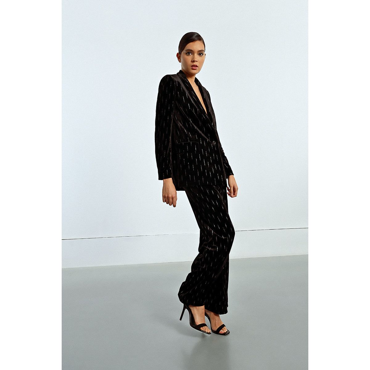 Straight Leg Velvet Jogger