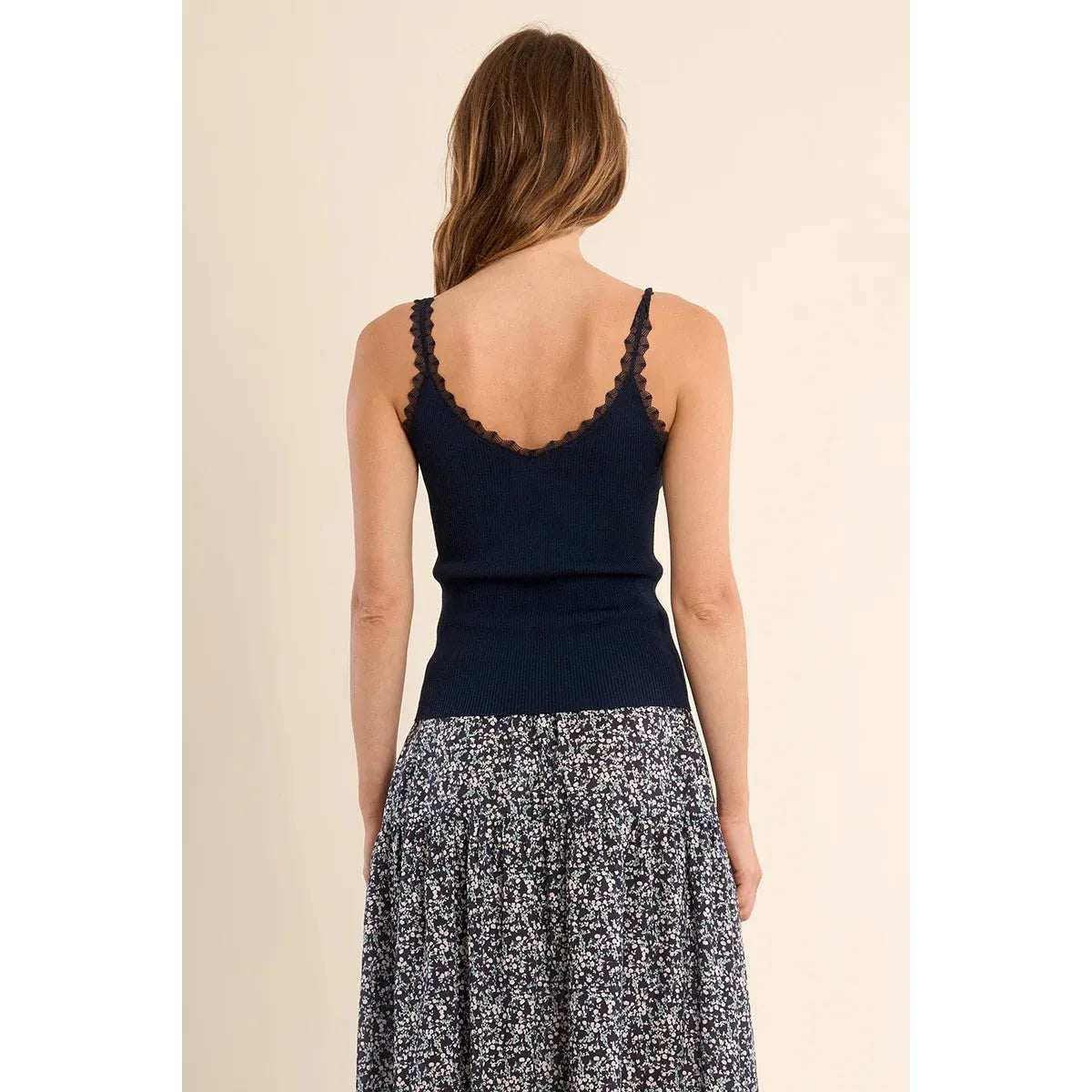 Midnight Lace Rib Tank