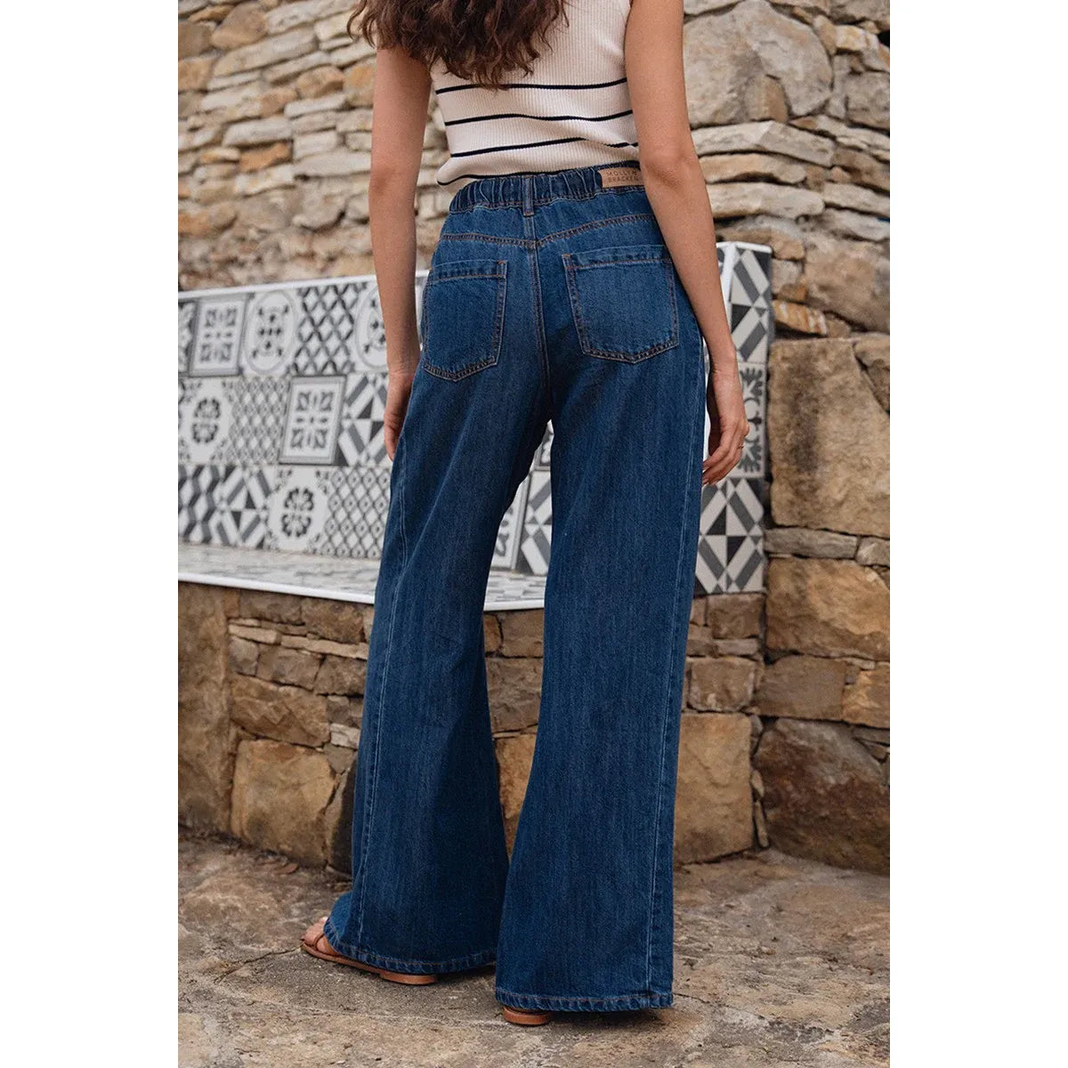 Drawstring Denim Pants