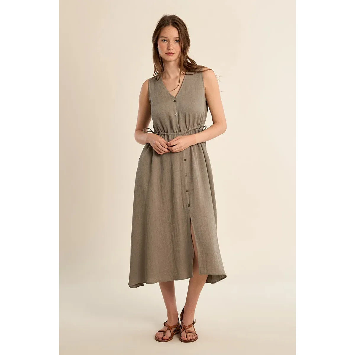 Willow Drawstring Midi Dress