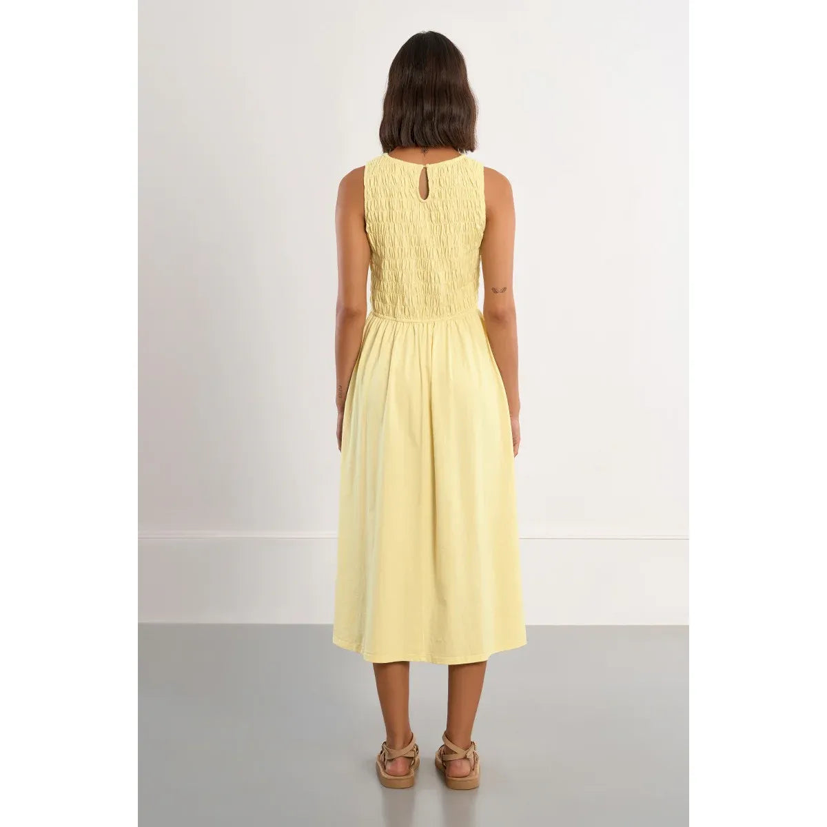 Soleil Smocked Midi Dress